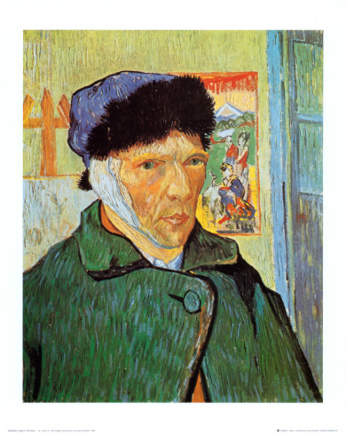 Self - Portrait with Bandaged Ear - Vincent Van Gogh Paintings - Click Image to Close